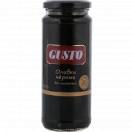 Оливки черные «Gusto» без косточки, 330 г.