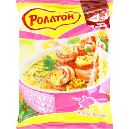 Вермишель «Роллтон» со вкусом сыра и бекона 60 г