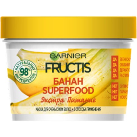 Маска для волос «Fructis» банан, 390 мл.