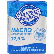 Масло сладкосливочное «Крестьянское» несоленое, 72.5%, 180 г