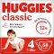 Подгузники «Huggies» Classic размер 4, 7-18 кг, 68 шт.