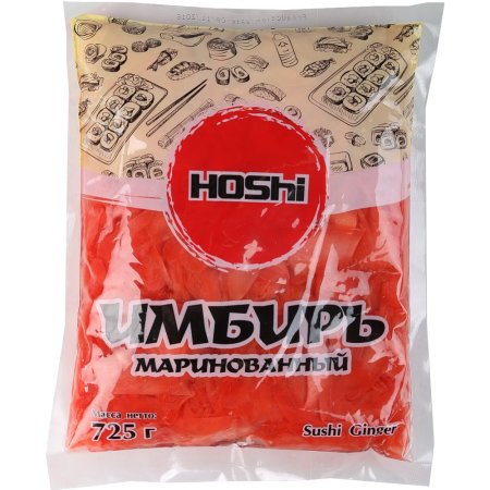 Имбирь розовый «HOSHi» маринованный пастеризованный, 725 г.