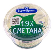 Сметана «Здравушка» 19%, 180 г