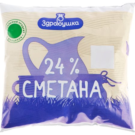 Сметана (24%, пленка) Борисов 400г