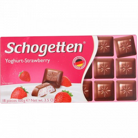 Шоколад «Schogetten Yoghurt-Strawberry» клубника, 100 г