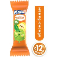 Батончик фруктовый «Агуша» яблоко и банан, 15 г