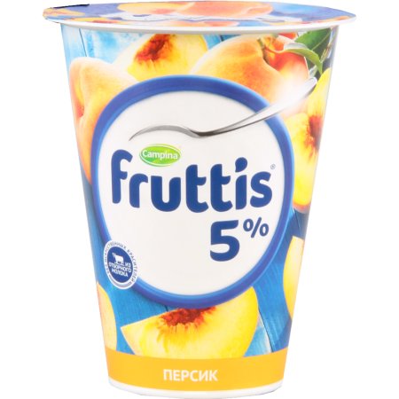 Продукт йогуртный «Fruttis» персик 5%, 290 г.