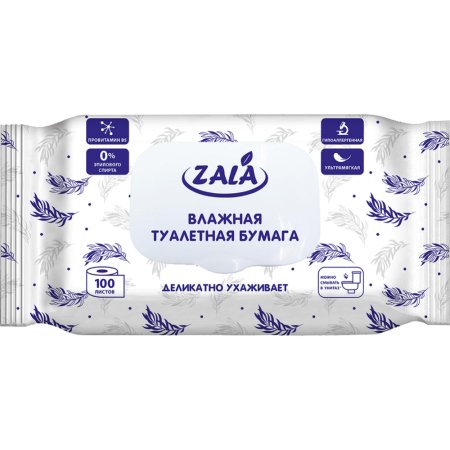 Бумага туал.влаж.«ZALA» 100 листов