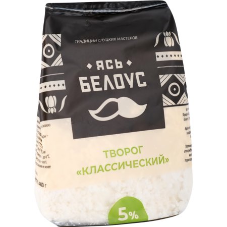 Творог «Ясь Белоус» классический, 5%, 400 г