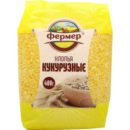 Хлопья «Фермер» кукурузные, 400 г.