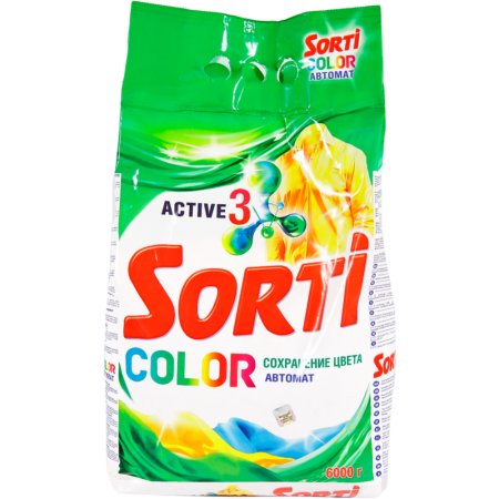 Порошок стиральный «Sorti Color» автомат, 6 кг.