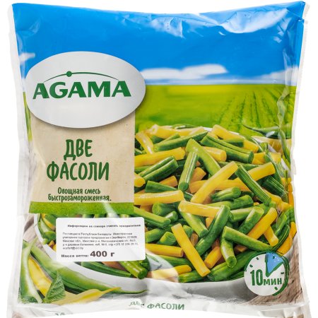 Смесь овощная «Agama» две фасоли, замороженная, 400 г