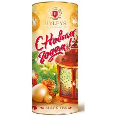 Чай «Hyleys» новогодняя туба, фонарь, черный байховый, листовой, 45 г