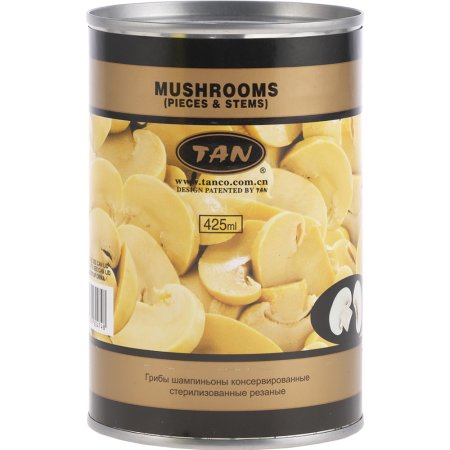Шампиньоны конс.«TAN»(резаные, ж/б)400г
