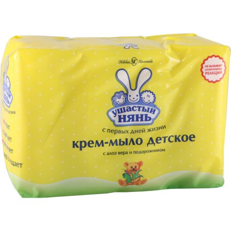 Крем-мыло детское «Ушастый нянь» с алоэ вера и подорожником, 100 г