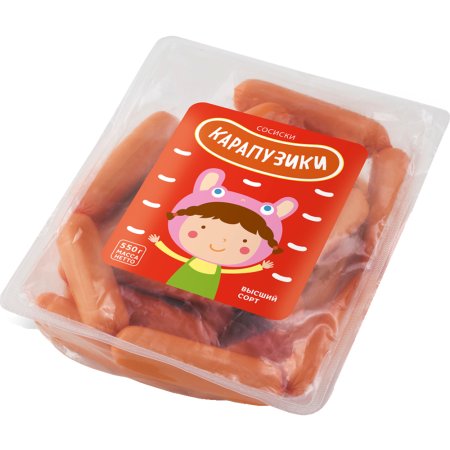 Сосиски «Карапузики» из мяса птицы, высший сорт, 550 г