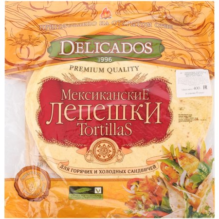 Лепешки пшеничные «Delicados» с сыром, 400 г