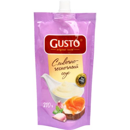 Соус «Gusto» Сливочно-чесночный 20%, 210 г.