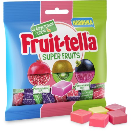 Конфеты жевательные «Fruittella» со вкусом черной смородины, киви, граната, 70 г