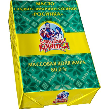 Масло сладкосливочное «Росинка» соленое, 80%, 180 г.