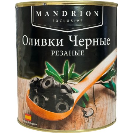 Оливки черн.«MANDRION» (рез,б/к) 3100г
