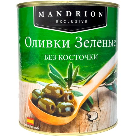 Оливки зелен.«MANDRION» (б/к) 3100г