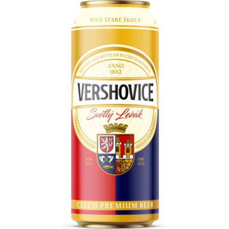 Пиво «Vershovice» светлое, фильтрованное, 0.5 л