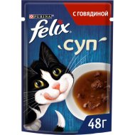 Корм для кошек «Felix» Суп с говядиной, 48 г