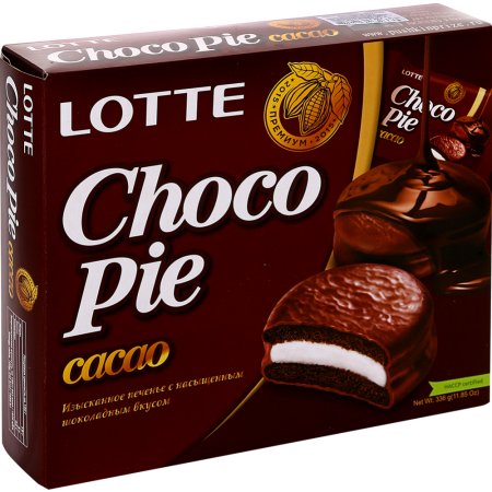 Печенье «Choco Pie» Lotte, какао, 336 г.