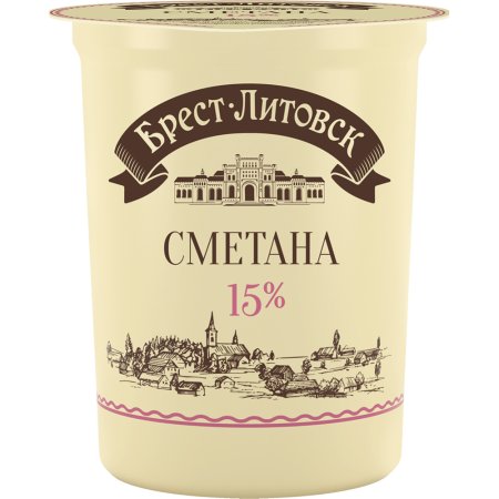 Сметана «Брест-Литовск» 15%, 380 г