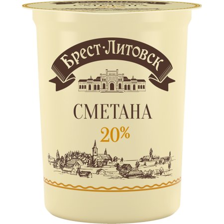 Сметана «Брест-Литовск» 20%, 380 г