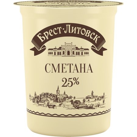 Сметана «Брест-Литовск» 25%, 380 г