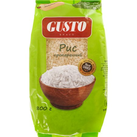 Крупа рисовая «Gusto» пропаренная, шлифованная, 800 г