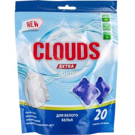 Капсулы для стирки «Clouds» фрезия, white, 20 шт