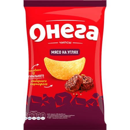 Чипсы «Онега» со вкусом мяса на углях, 120 г