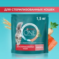 Корм «Purina One» с лососем и пшеницей, 1.5 кг.