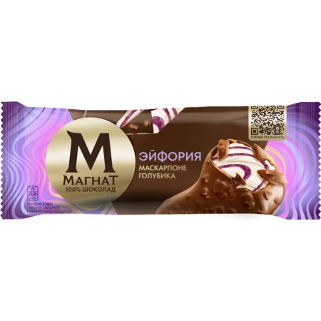 Мороженое «Магнат» эйфория, сливочное, маскарпоне, голубика, 70 г