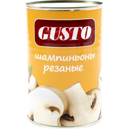 Шампиньоны «GUSTO» (ж/б, резанные) 400г