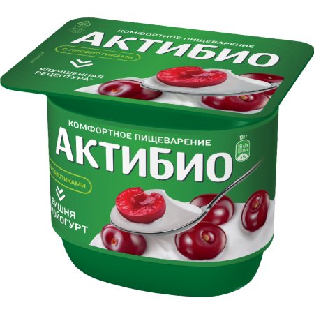 Биойогурт «АктиБио» с вишней 2,9%, 130 г