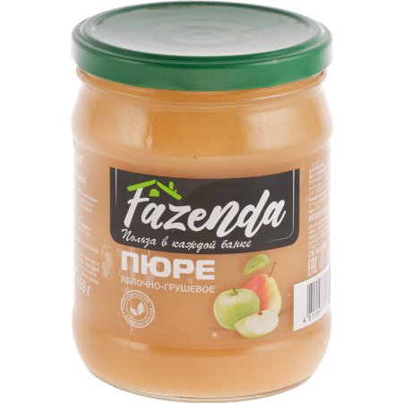 Пюре«FAZENDA»(яблочно-грушевое)450г
