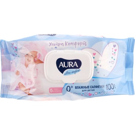 Салфетки вл.дет«AURA»(ULT.COMF.алоэ)100ш