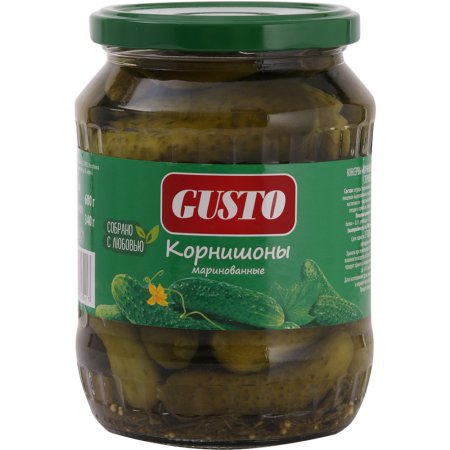 Корнишоны «Gusto» маринованные, 680 г