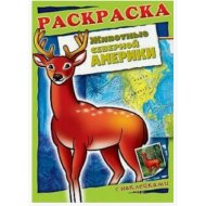 Раскраска-книжка «Кто где живет?» животные Северной Америки, А4, 8 л