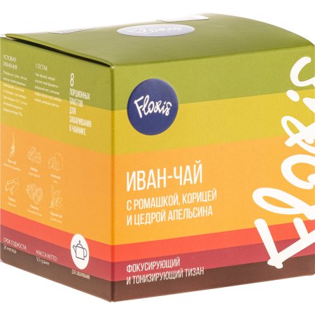 Чайный напиток «Floris» Иван-чай с ромашкой, корицей и цедрой апельсина, 50 г