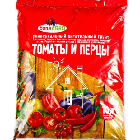 Грунт питательный «Bona Agro» для томатов и перцев, 10 л.