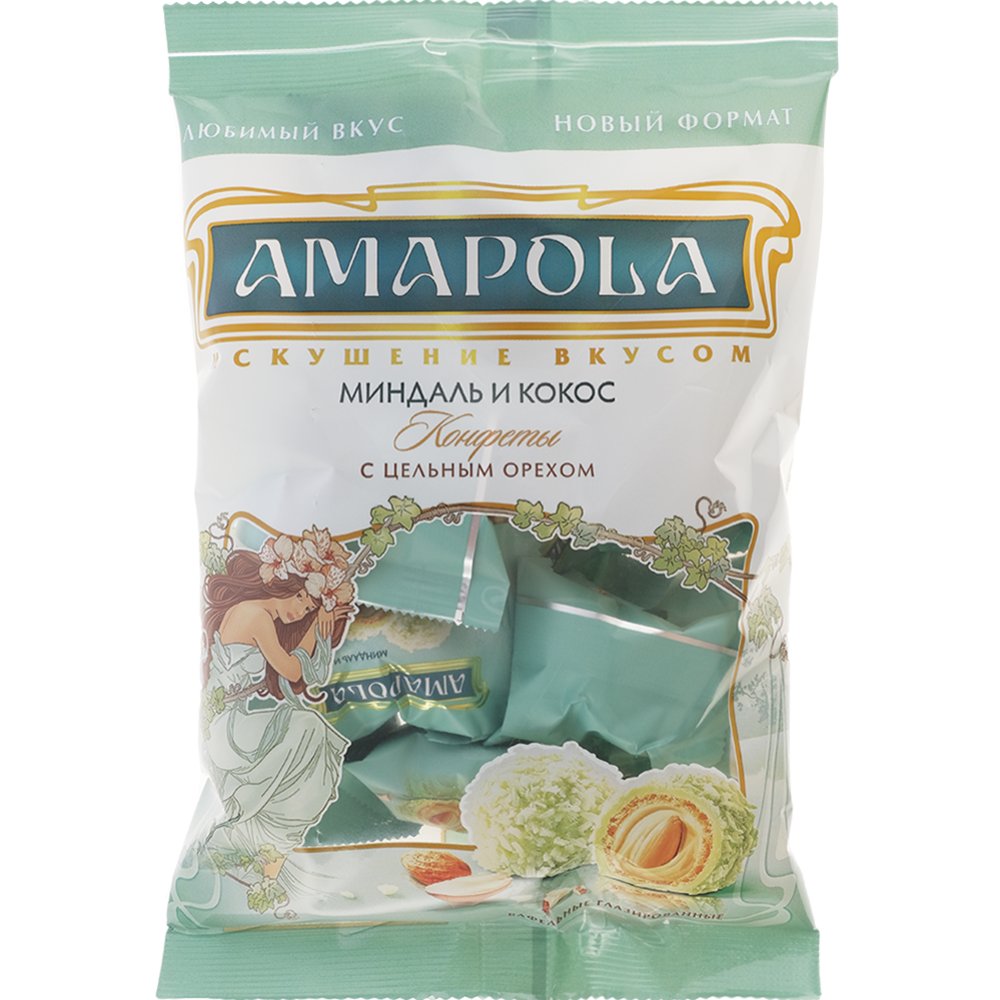 Конфеты вафел«AMAPOLA»(миндал/кокос)120г - Каталог товаров