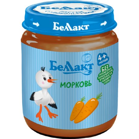 Пюре овощное «Беллакт» морковь, 100 г