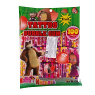 Жевательная резинка «Tatoo Gum» Маша и медведь 100 шт 250 г