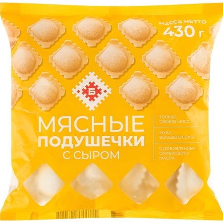 Пельмени «Мясные подушечки» с сыром 430 г.