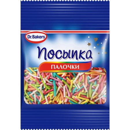 Посыпка цветная «Dr.Bakers» палочки, 10 г